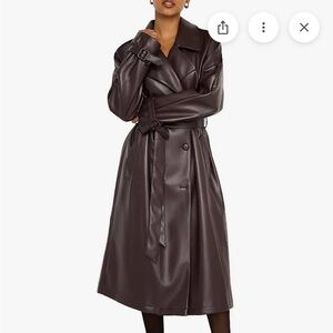 Good American Dark Brown Trench Coat